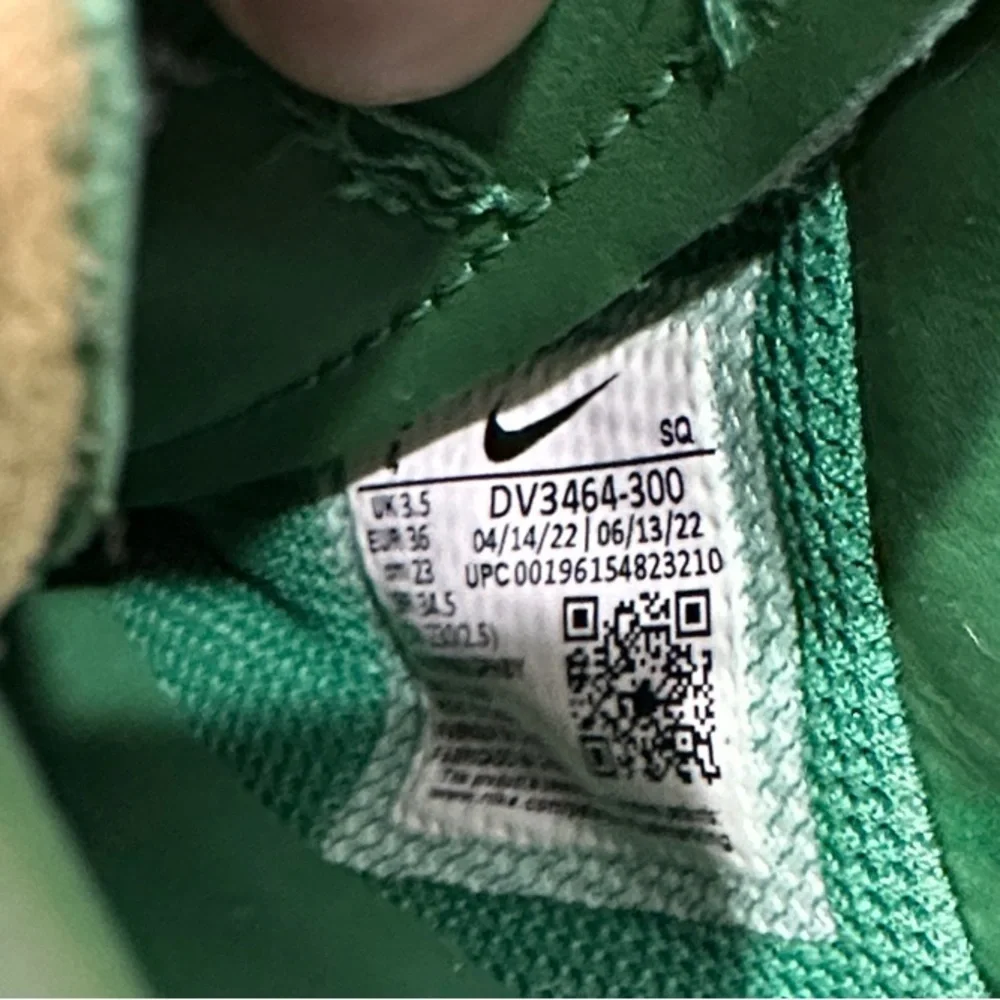 Nike x AMBUSH low Air Force 1 Boys 4 Pine green citron yellow trendy sneaker